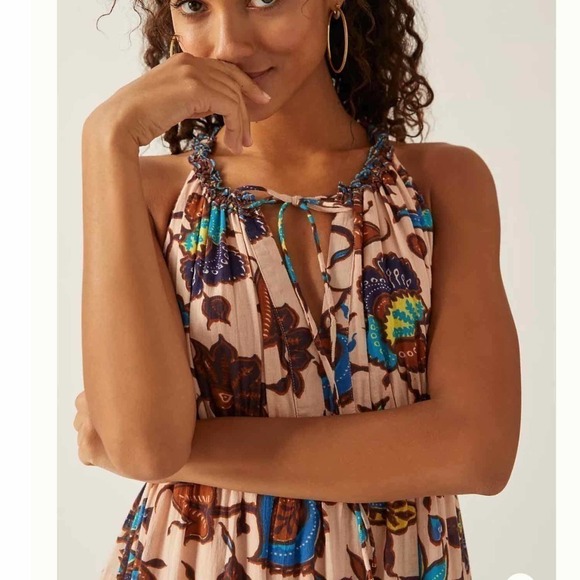 Anthropologie Love The Label Boho Printed Maxi Dress Size Small - Picture 9 of 10